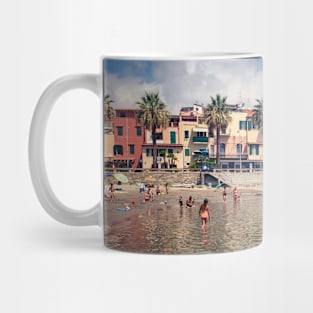 Summer Travel Vacation Beach Sea Palms Houses Italy Mug